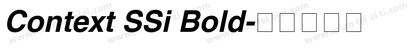 Context SSi Bold字体转换
